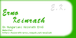 erno keinrath business card